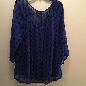 Polka Dot Chiffon Blouse
